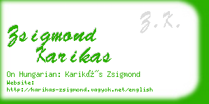 zsigmond karikas business card